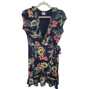 Sunday Best Aritzia‎ Women's Floral Print Mini Dress - Navy Blue - Size 2